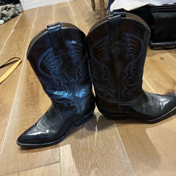 Pastizal women’s black and blue cowboy boots size 8 - Picture 3 of 7